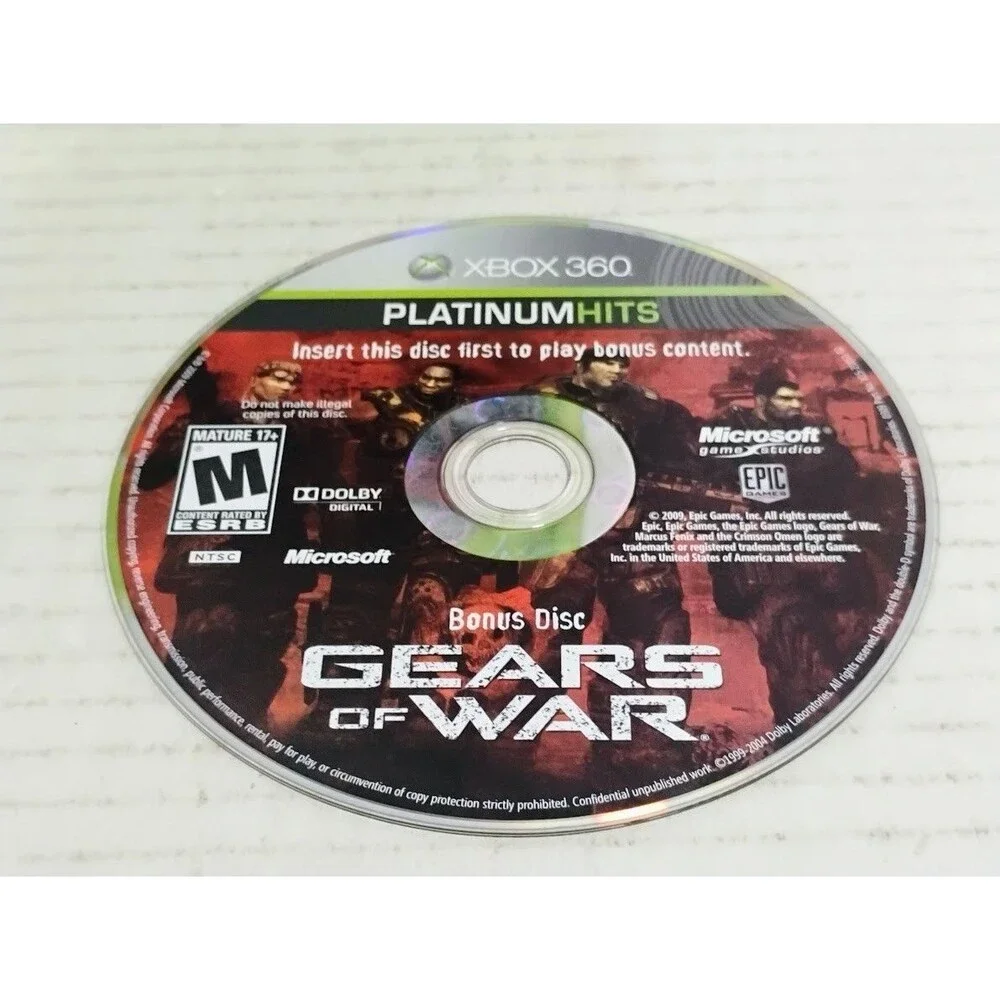 2006 MICROSOFT XBOX 360 GEARS OF WAR LOT GOW 1 CIB GOW 3 & BONUS DISC